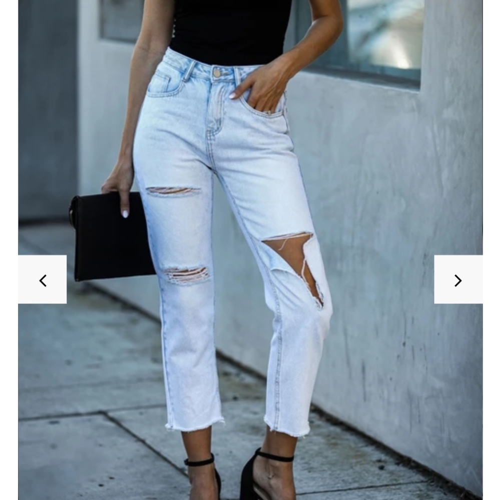 Distressed jeans